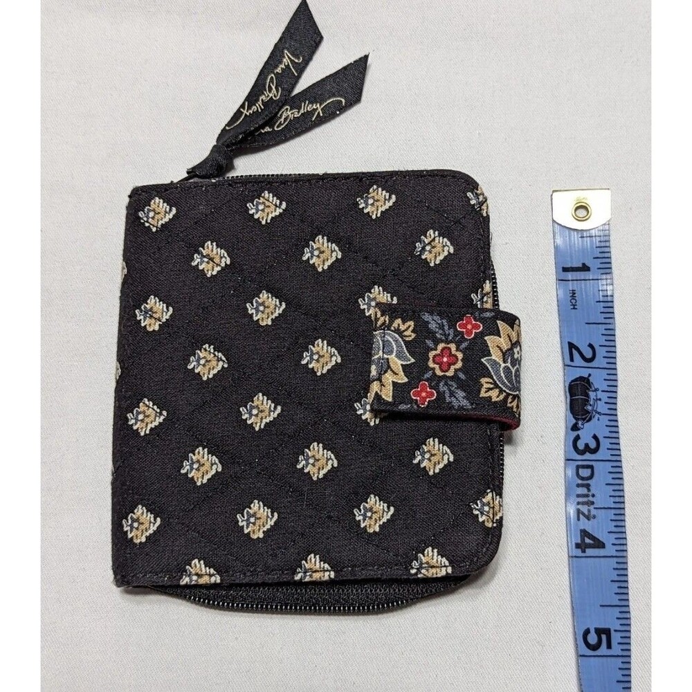 Vera Bradley Retired Black Red and Tan Glass Case and Zip Around Wallet SMBN - Picture 9 of 11